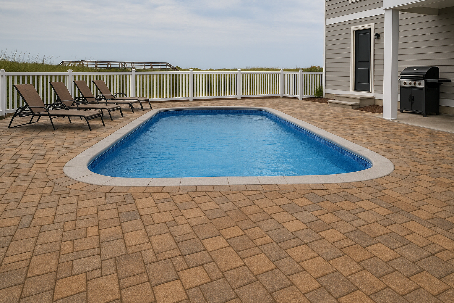 Paver Pool Deck
