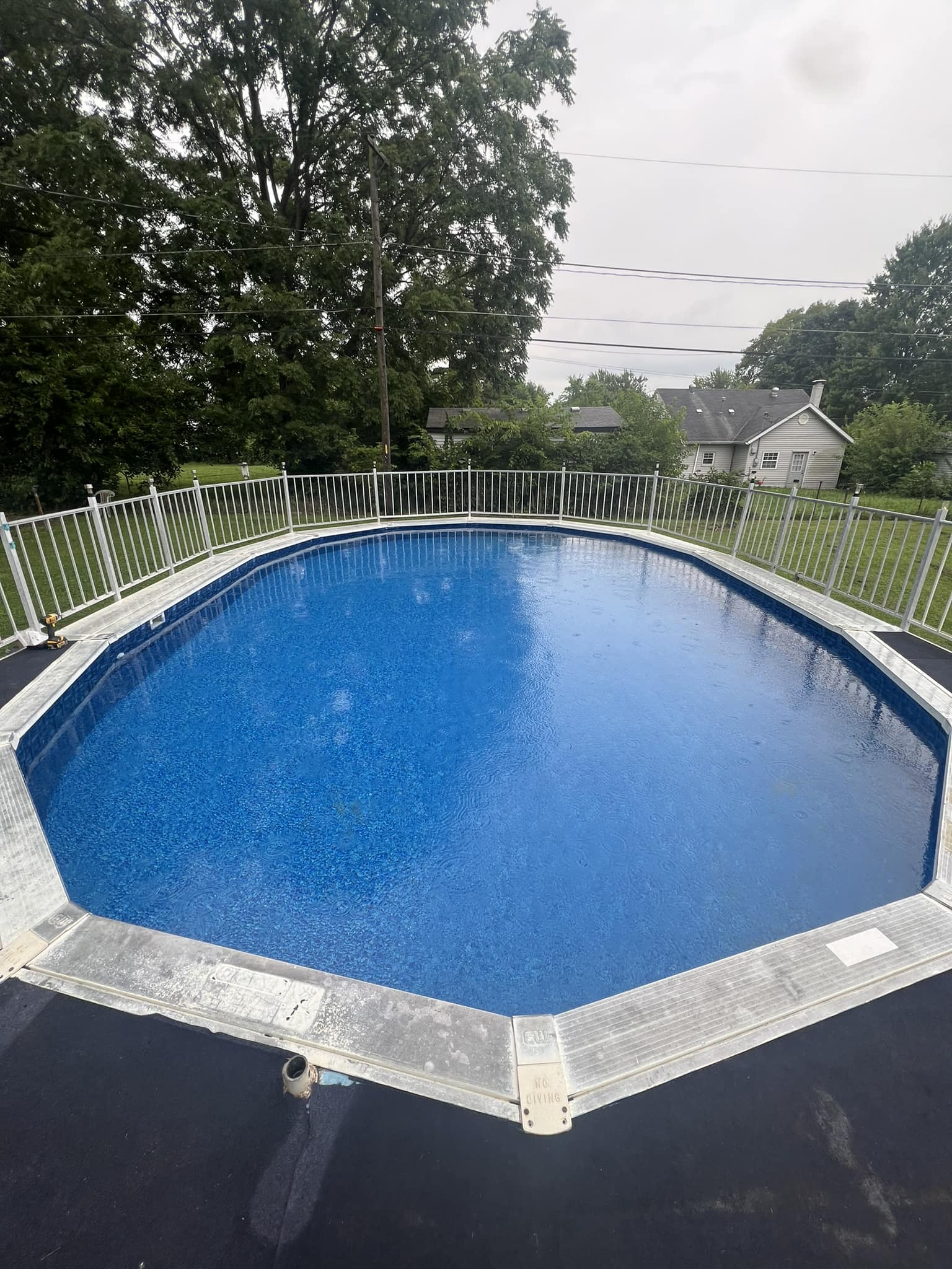 Inground pool installation completed for an Indianapolis-area family